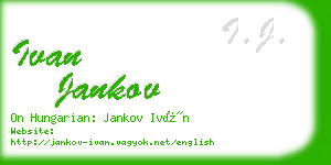 ivan jankov business card